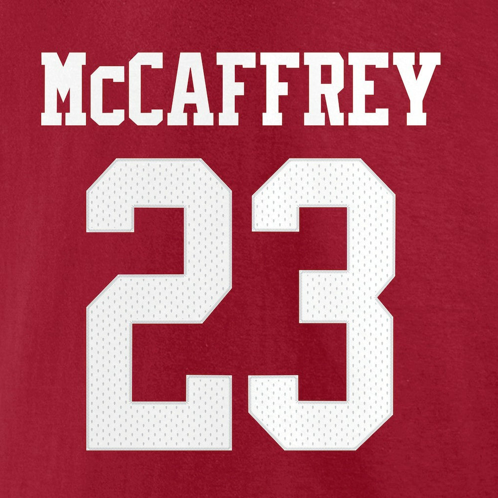 San Francisco 49ers Christian McCaffrey  Player Icon Name & Number T-Shirt | NFL On sale