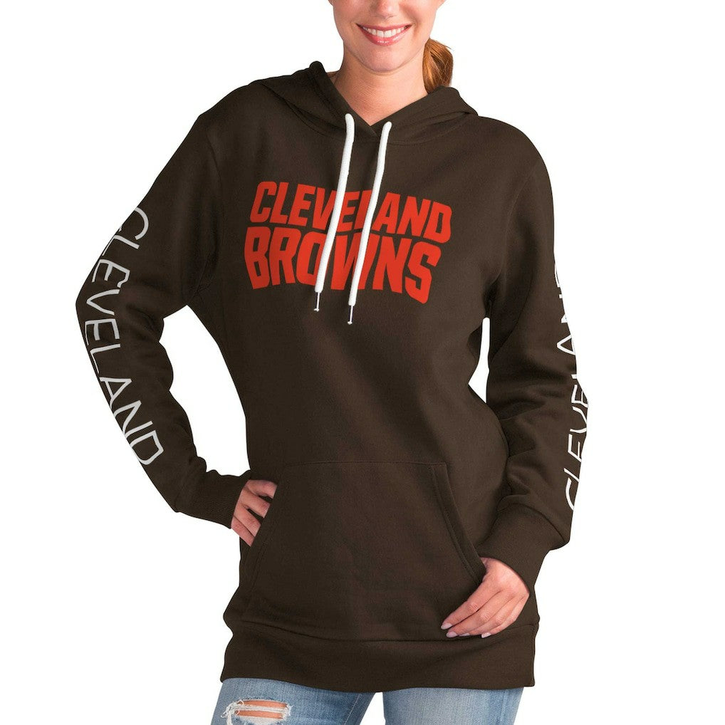 Cleveland Browns G-III 4Her by Carl Banks Women's Extra Inning Pullover Hoodie | NFL New