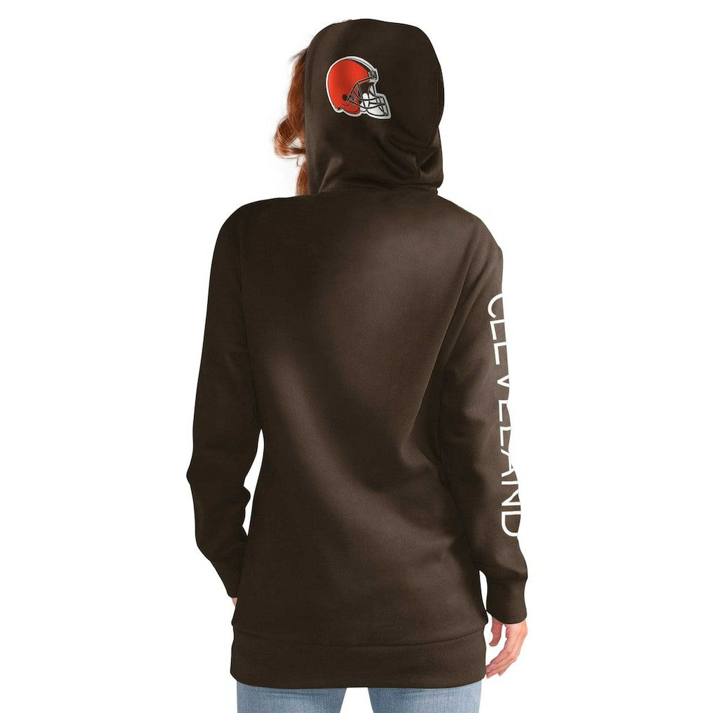 Cleveland Browns G-III 4Her by Carl Banks Women's Extra Inning Pullover Hoodie | NFL New