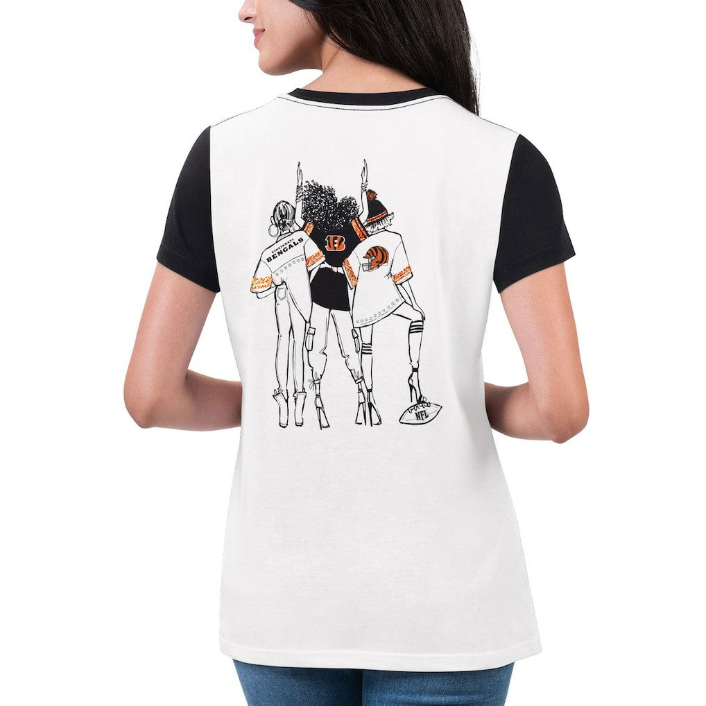 Cincinnati Bengals G-III 4Her by Carl Banks Women's Fashion Illustration T-Shirt | NFL Sale