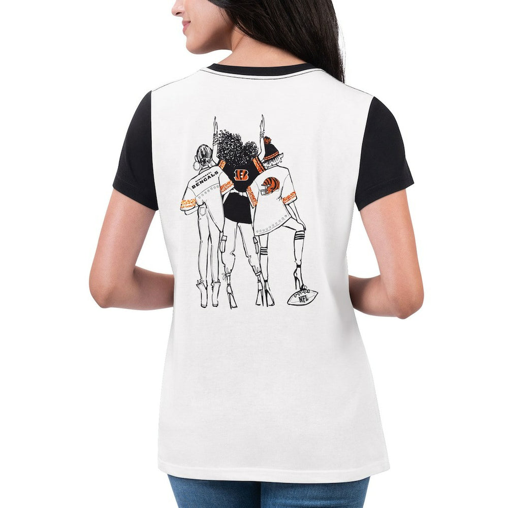 Cincinnati Bengals G-III 4Her by Carl Banks Women's Fashion Illustration T-Shirt | NFL Sale