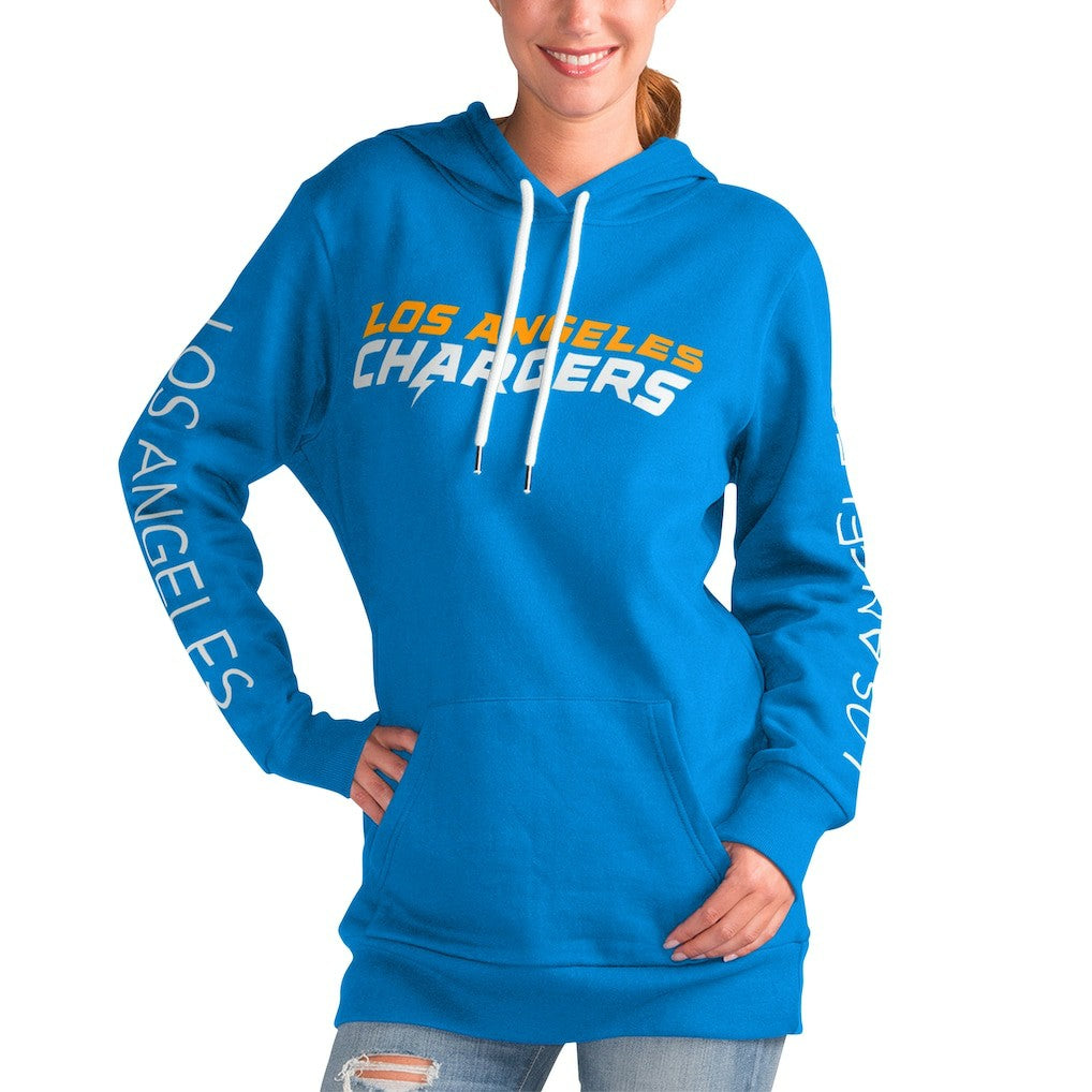 Los Angeles Chargers G-III 4Her by Carl Banks Women's Extra Inning Pullover Hoodie | NFL Hot