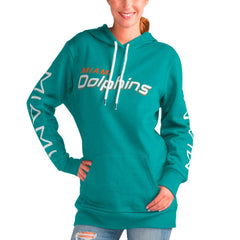 Miami Dolphins G-III 4Her by Carl Banks Women's Extra Inning Pullover Hoodie | NFL Outlet