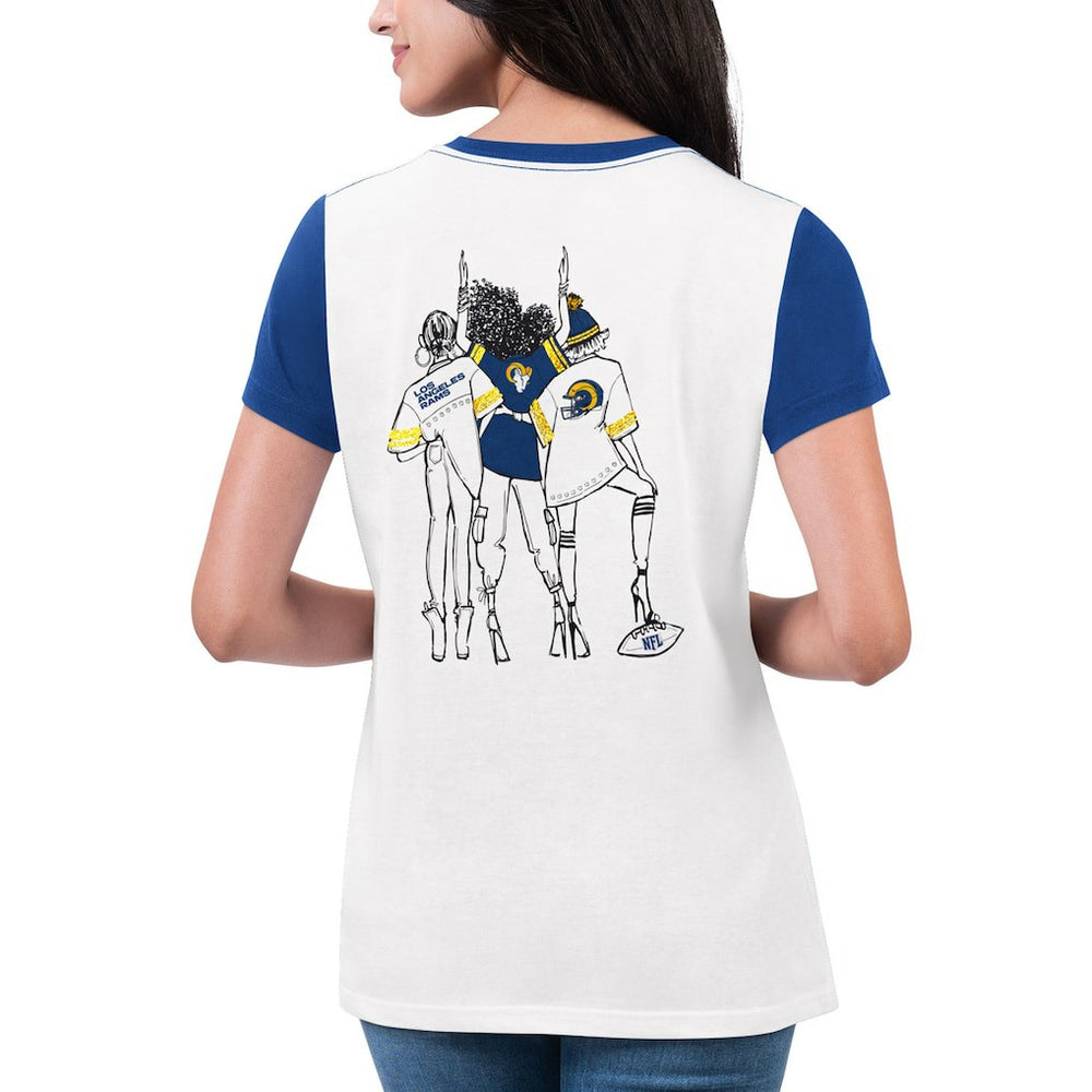 Los Angeles Rams G-III 4Her by Carl Banks Women's Fashion Illustration T-Shirt | NFL Sale