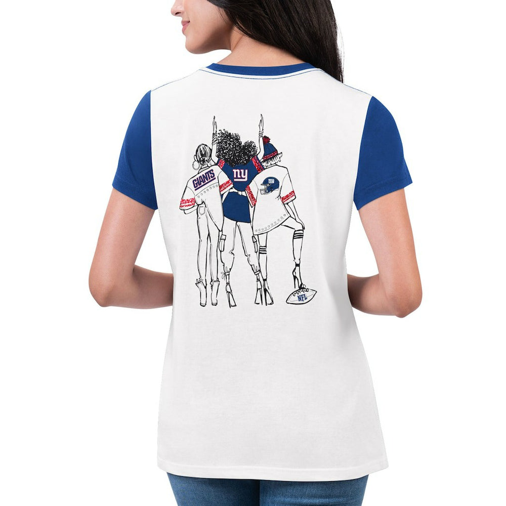 New York Giants G-III 4Her by Carl Banks Women's Fashion Illustration T-Shirt | NFL Outlet