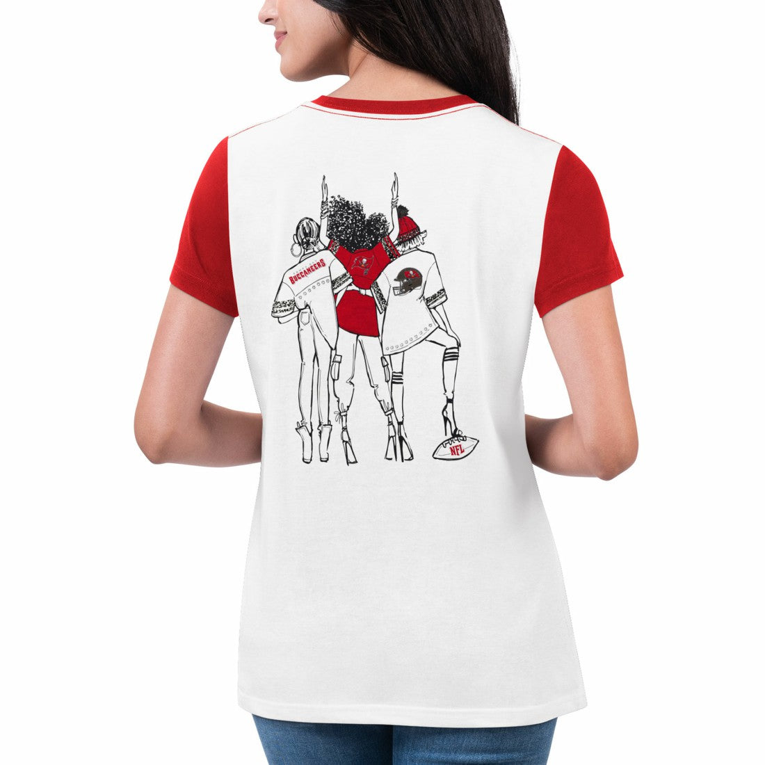Tampa Bay Buccaneers G-III 4Her by Carl Banks Women's Fashion Illustration T-Shirt | NFL Outlet