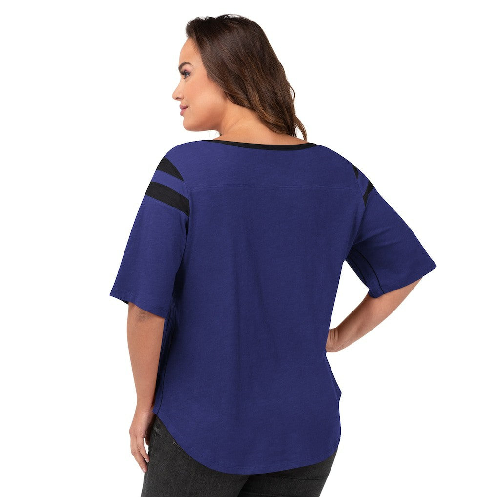 Baltimore Ravens G-III 4Her by Carl Banks Women's Plus Size Linebacker T-Shirt | NFL Sale
