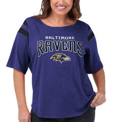 Baltimore Ravens G-III 4Her by Carl Banks Women's Plus Size Linebacker T-Shirt | NFL Sale