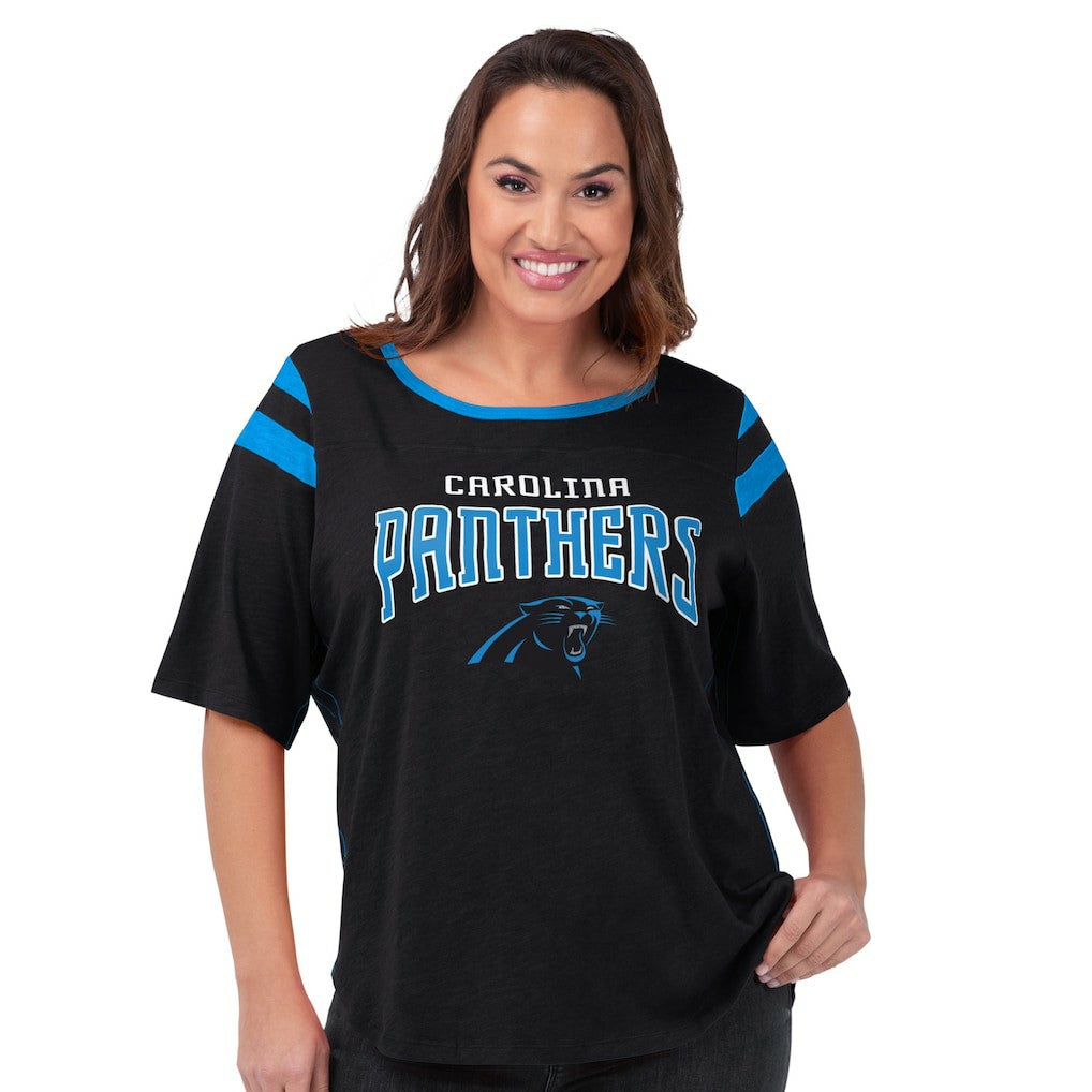Carolina Panthers G-III 4Her by Carl Banks Women's Plus Size Linebacker T-Shirt | NFL Hot