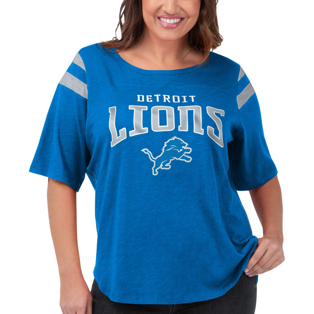 Detroit Lions G-III 4Her by Carl Banks Women's Plus Size Linebacker T-Shirt | NFL US