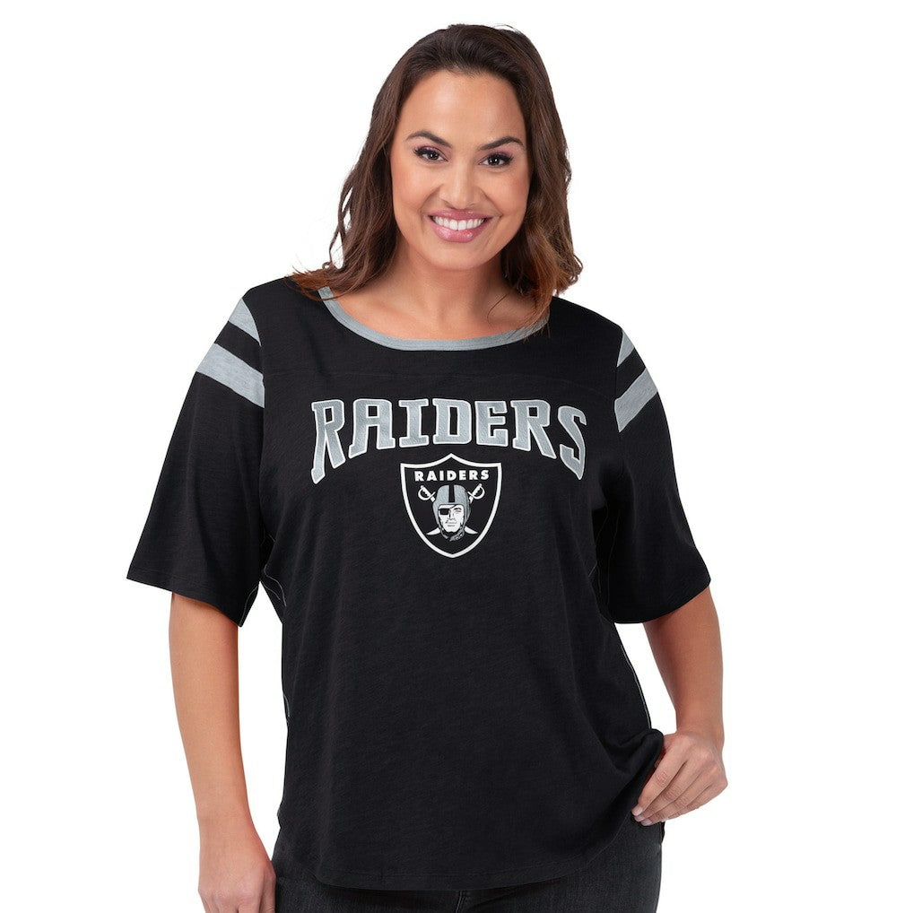Las Vegas Raiders G-III 4Her by Carl Banks Women's Plus Size Linebacker T-Shirt | NFL New