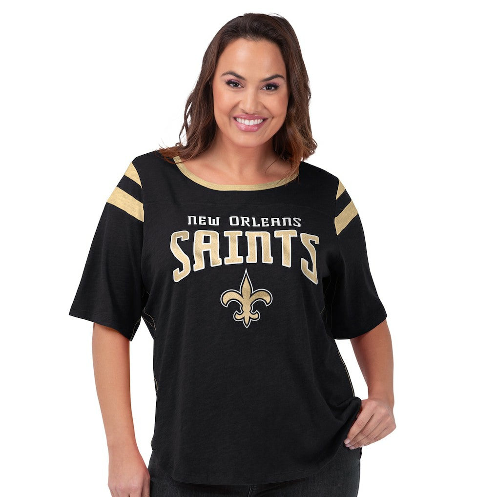 New Orleans Saints G-III 4Her by Carl Banks Women's Plus Size Linebacker T-Shirt | NFL Online