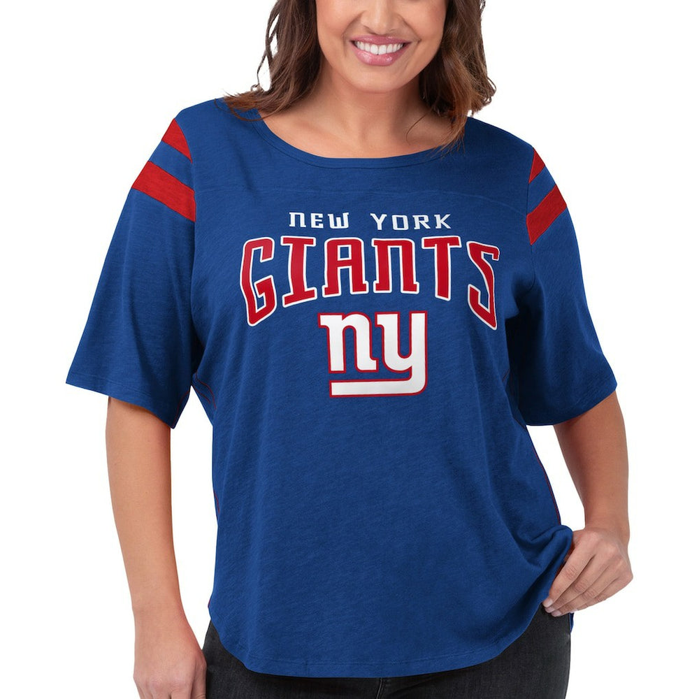 New York Giants G-III 4Her by Carl Banks Women's Plus Size Linebacker T-Shirt | NFL Outlet