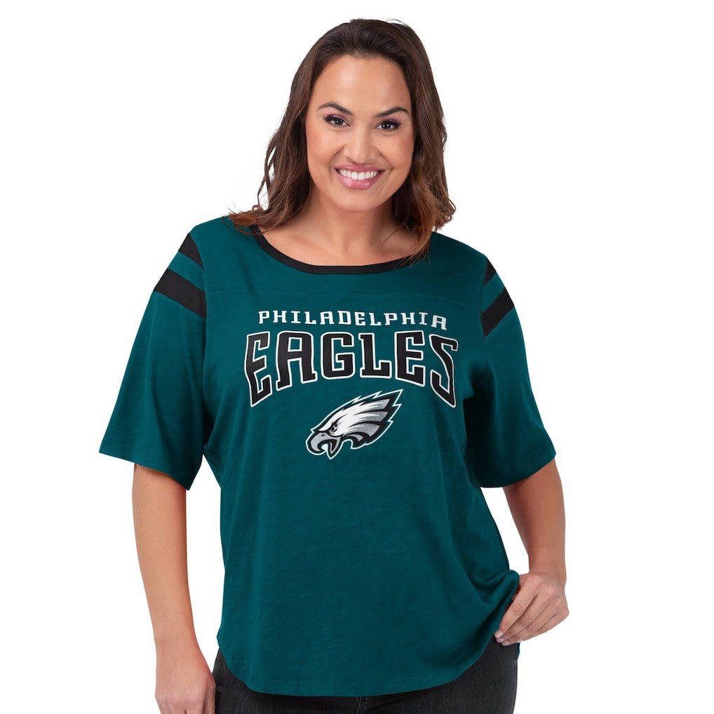 Philadelphia Eagles G-III 4Her by Carl Banks Women's Plus Size Linebacker T-Shirt | NFL On sale