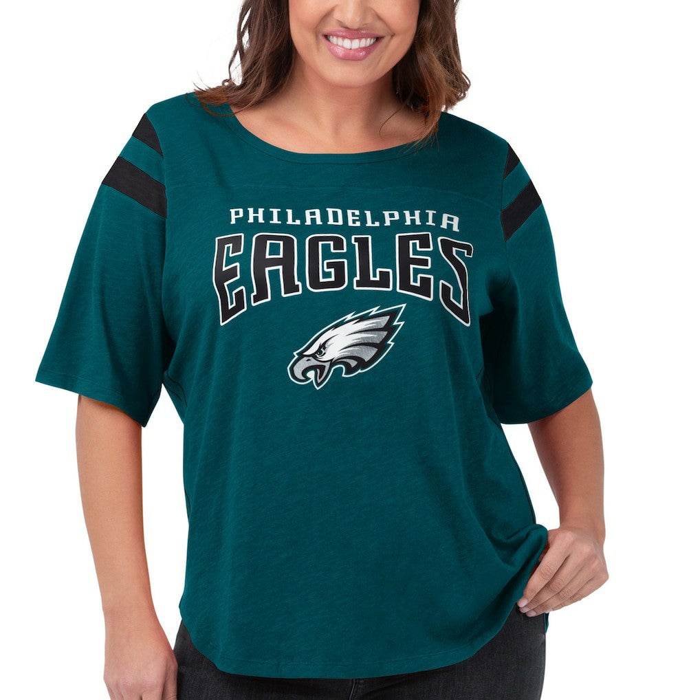 Philadelphia Eagles G-III 4Her by Carl Banks Women's Plus Size Linebacker T-Shirt | NFL On sale