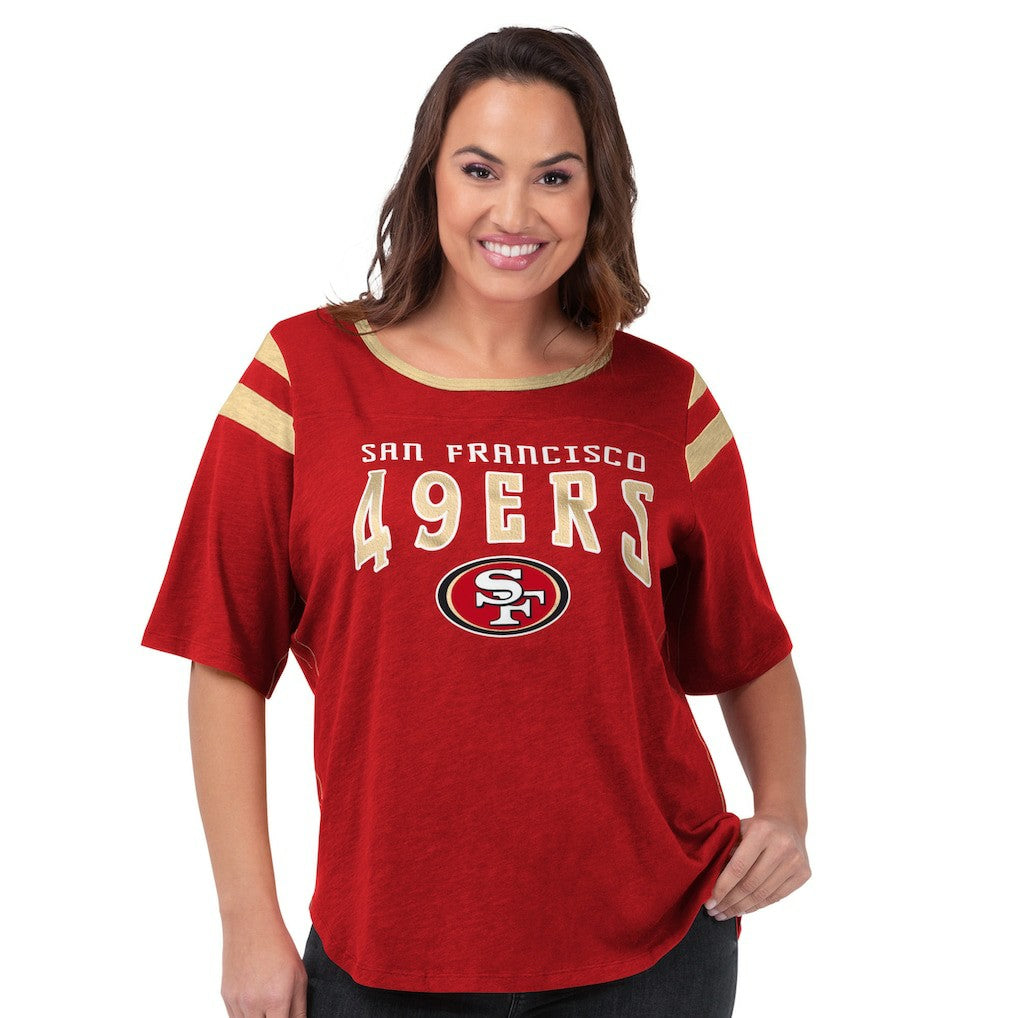 San Francisco 49ers G-III 4Her by Carl Banks Women's Plus Size Linebacker T-Shirt | NFL Hot