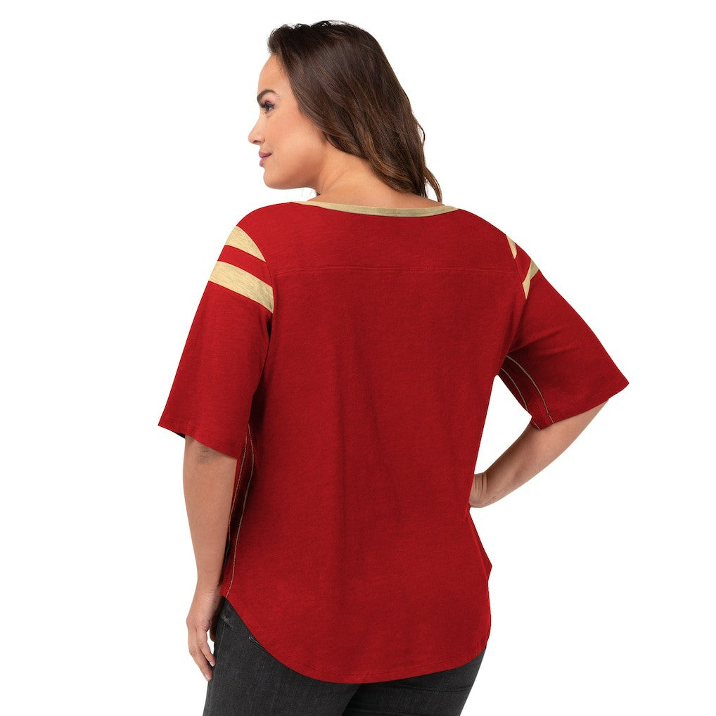 San Francisco 49ers G-III 4Her by Carl Banks Women's Plus Size Linebacker T-Shirt | NFL Hot