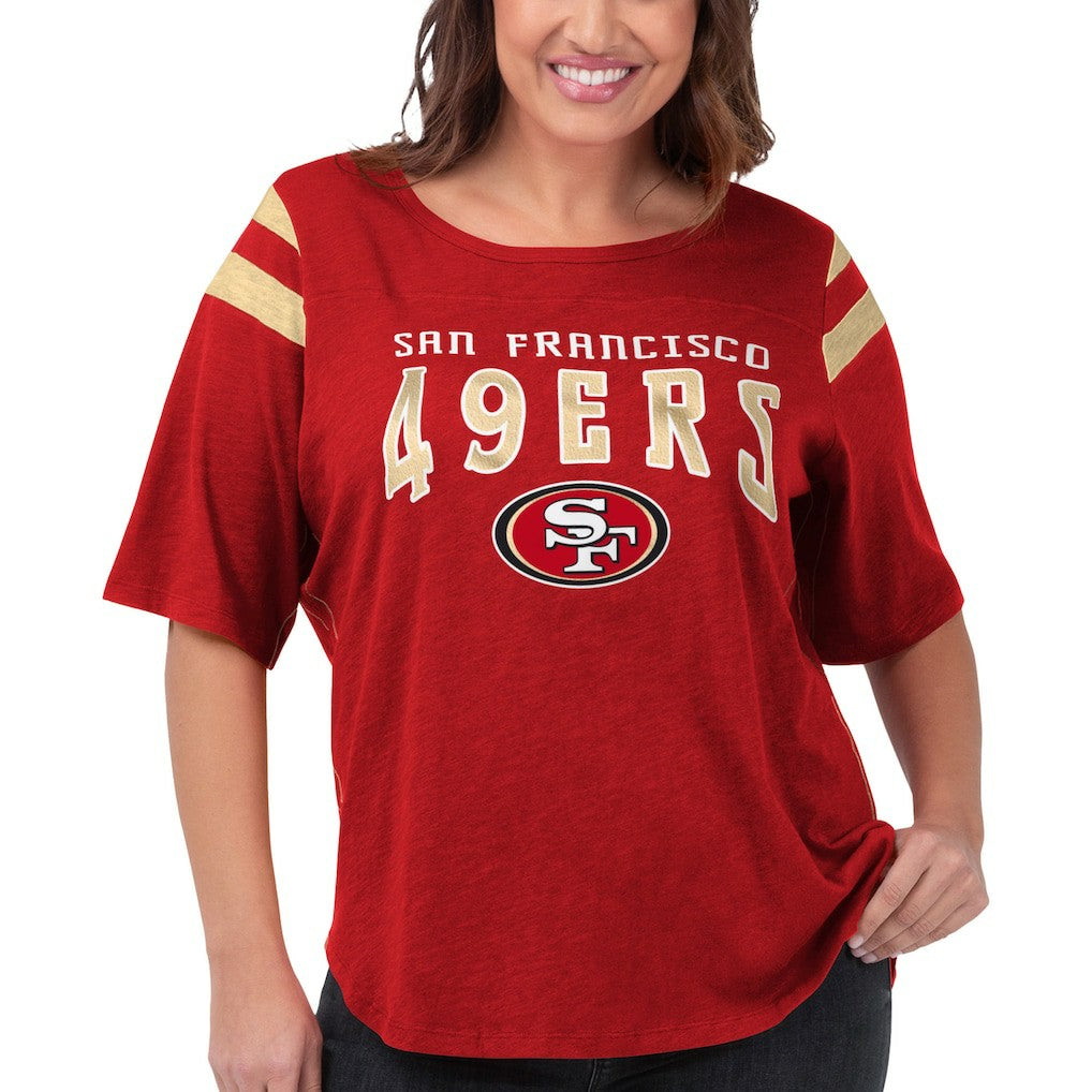 San Francisco 49ers G-III 4Her by Carl Banks Women's Plus Size Linebacker T-Shirt | NFL Hot