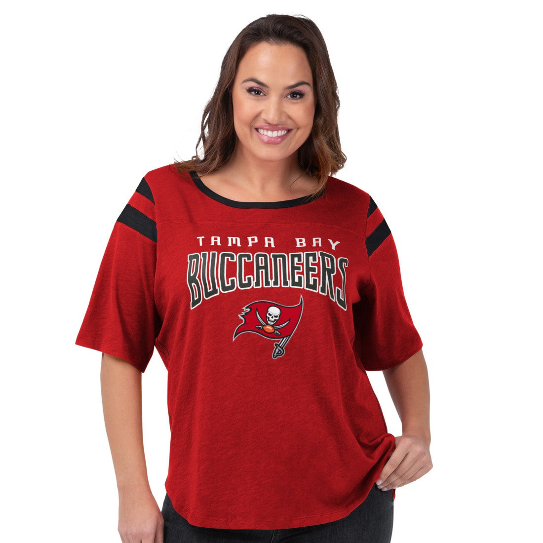 Tampa Bay Buccaneers G-III 4Her by Carl Banks Women's Plus Size Linebacker T-Shirt | NFL Hot