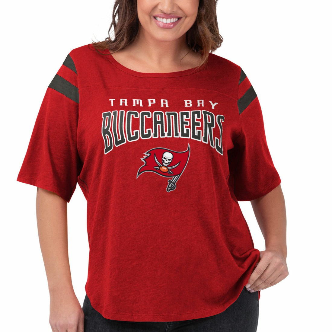 Tampa Bay Buccaneers G-III 4Her by Carl Banks Women's Plus Size Linebacker T-Shirt | NFL Hot