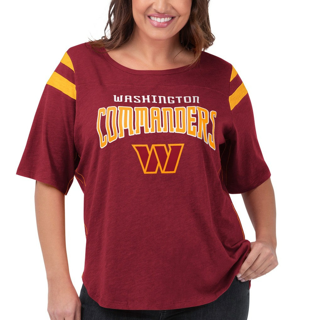 Washington Commanders G-III 4Her by Carl Banks Women's Plus Size Linebacker T-Shirt | NFL On sale