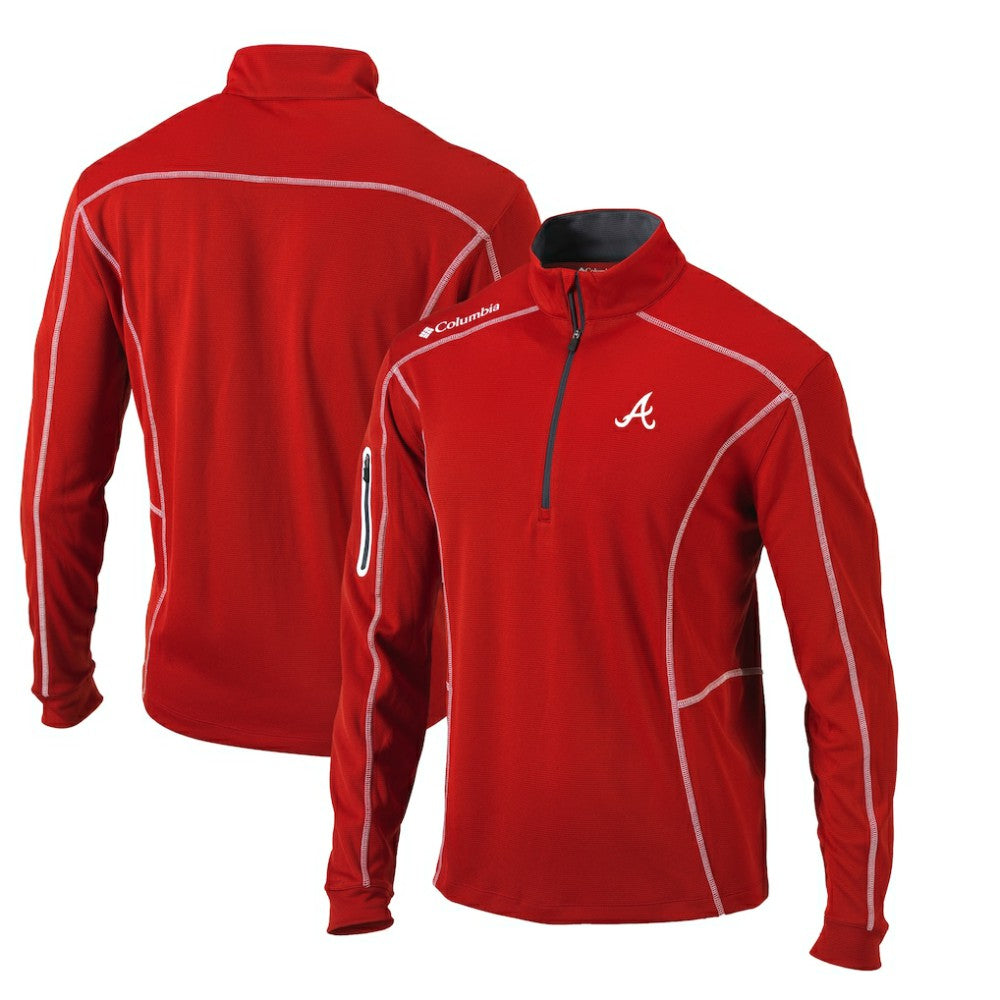 Atlanta Braves Columbia Omni-Wick Shotgun Quarter-Zip Pullover Top - MLB Pullover