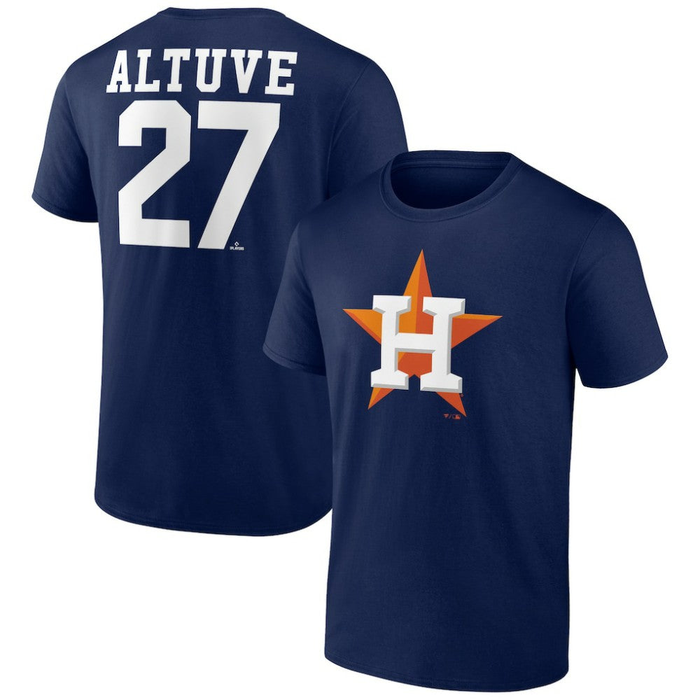 Jose Altuve Houston Astros Player Icon Name & Number T-Shirt - MLB T-shirts