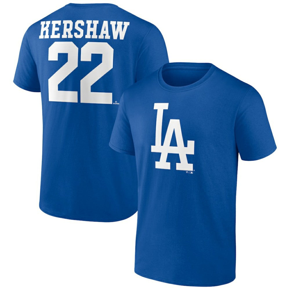 Clayton Kershaw Los Angeles Dodgers Player Icon Name & Number T-Shirt - MLB T-shirts