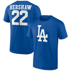 Clayton Kershaw Los Angeles Dodgers Player Icon Name & Number T-Shirt - MLB T-shirts