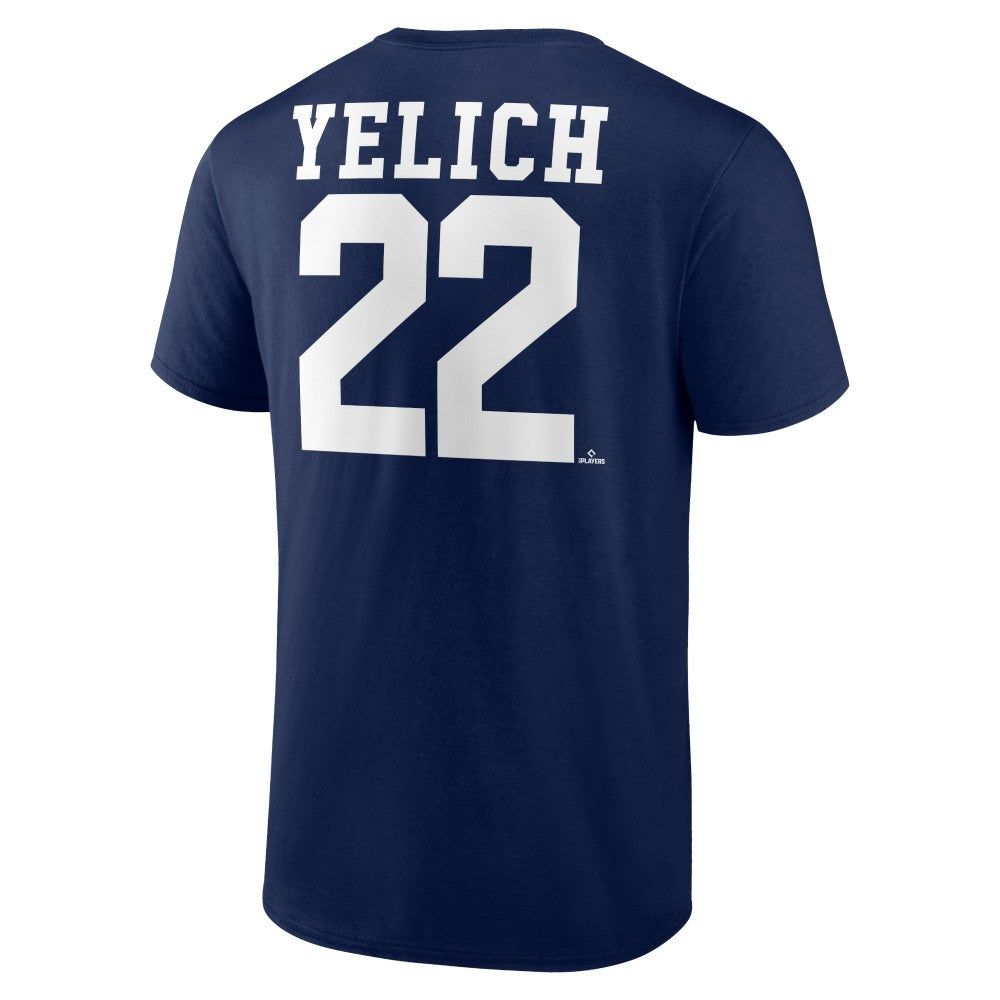Christian Yelich Milwaukee Brewers Player Icon Name & Number T-Shirt - MLB T-shirts