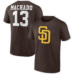 Manny Machado San Diego Padres Player Icon Name & Number T-Shirt - MLB T-shirts