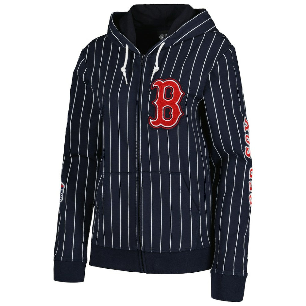 Boston Red Sox New Era Women's Pinstripe Tri-Blend Full-Zip Jacket - MLB Jackets