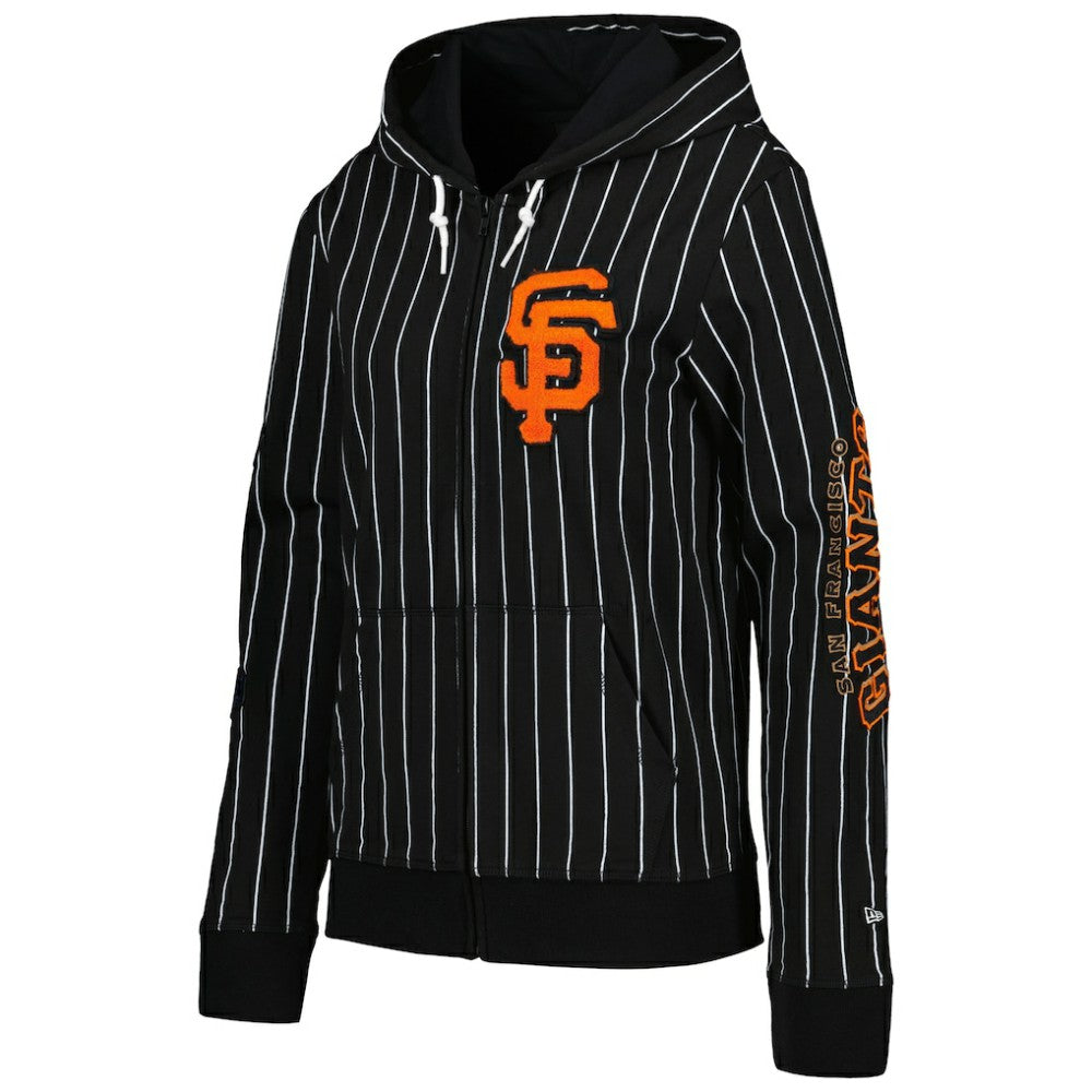 San Francisco Giants New Era Women's Pinstripe Tri-Blend Full-Zip Jacket - MLB Jackets