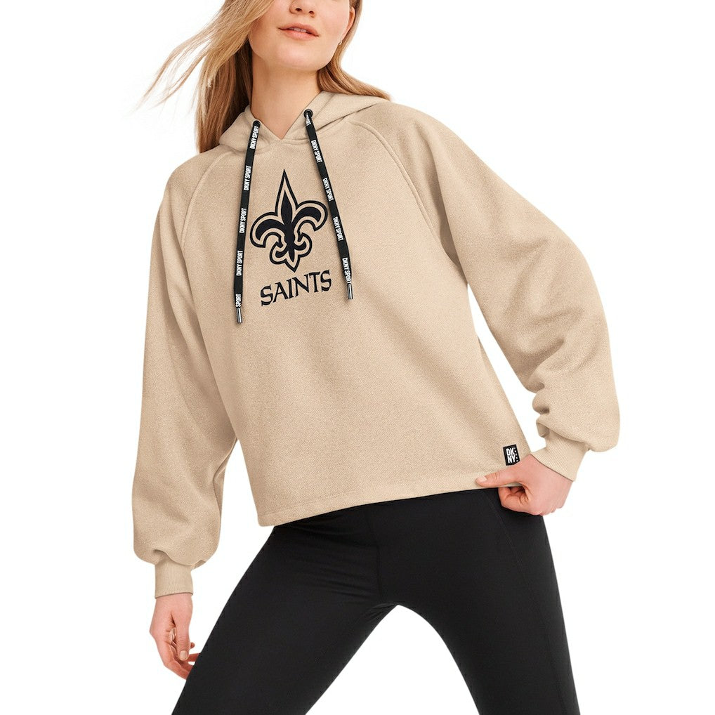 New Orleans Saints DKNY Sport Women's Debbie Dolman Raglan Pullover Hoodie | NFL Hot