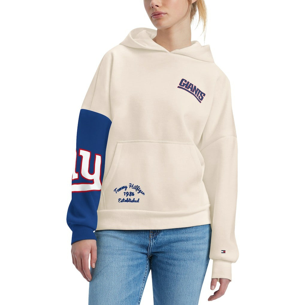 New York Giants Tommy Hilfiger Women's Harriet Pullover Hoodie | NFL New