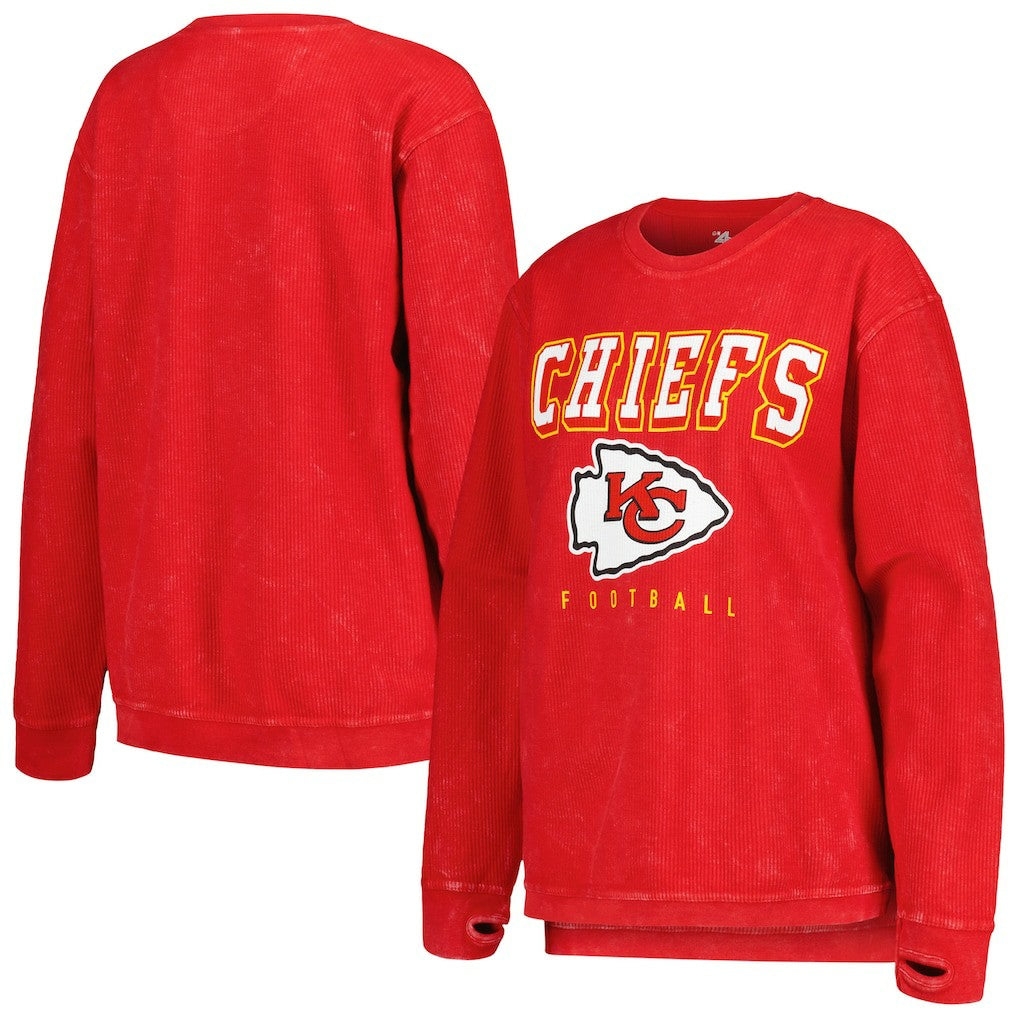 Kansas City Chiefs G-III 4Her by Carl Banks Women's Comfy Cord Pullover Sweatshirt | NFL US