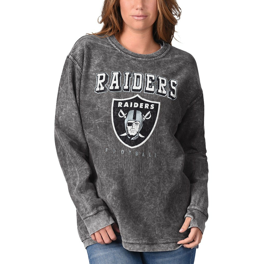 Las Vegas Raiders G-III 4Her by Carl Banks Women's Comfy Cord Pullover Sweatshirt | NFL Sale