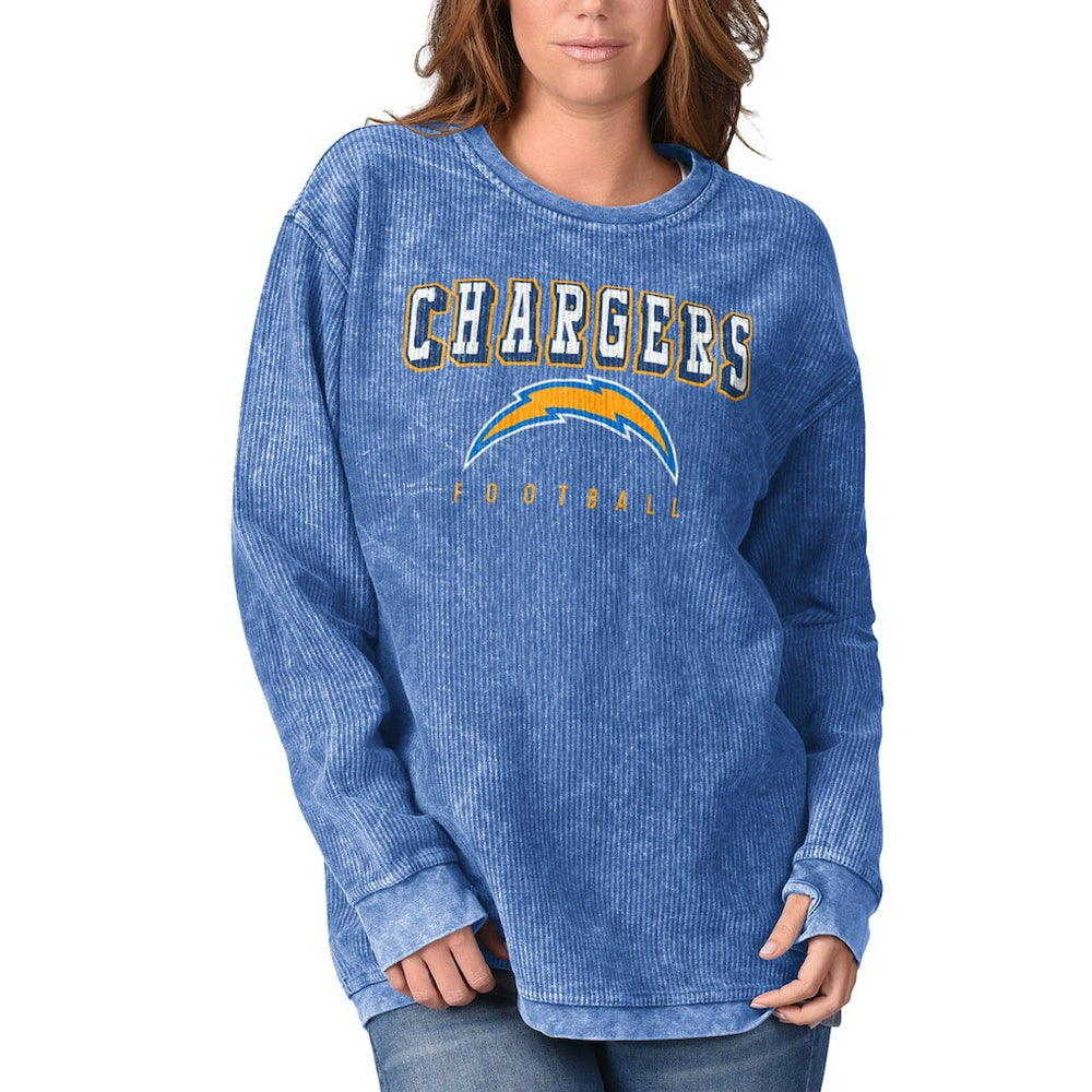 Los Angeles Chargers G-III 4Her by Carl Banks Women's Comfy Cord Pullover Sweatshirt | NFL New