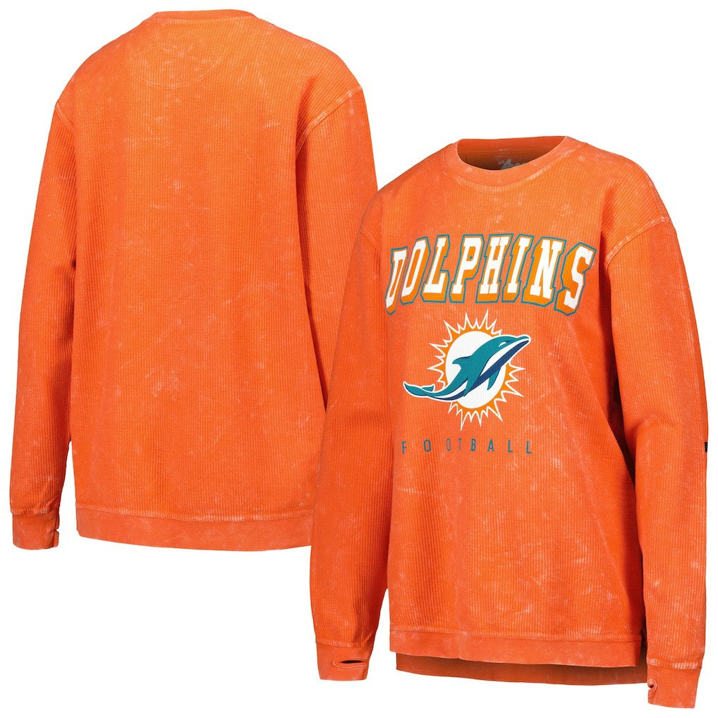 Miami Dolphins G-III 4Her by Carl Banks Women's Comfy Cord Pullover Sweatshirt | NFL Hot
