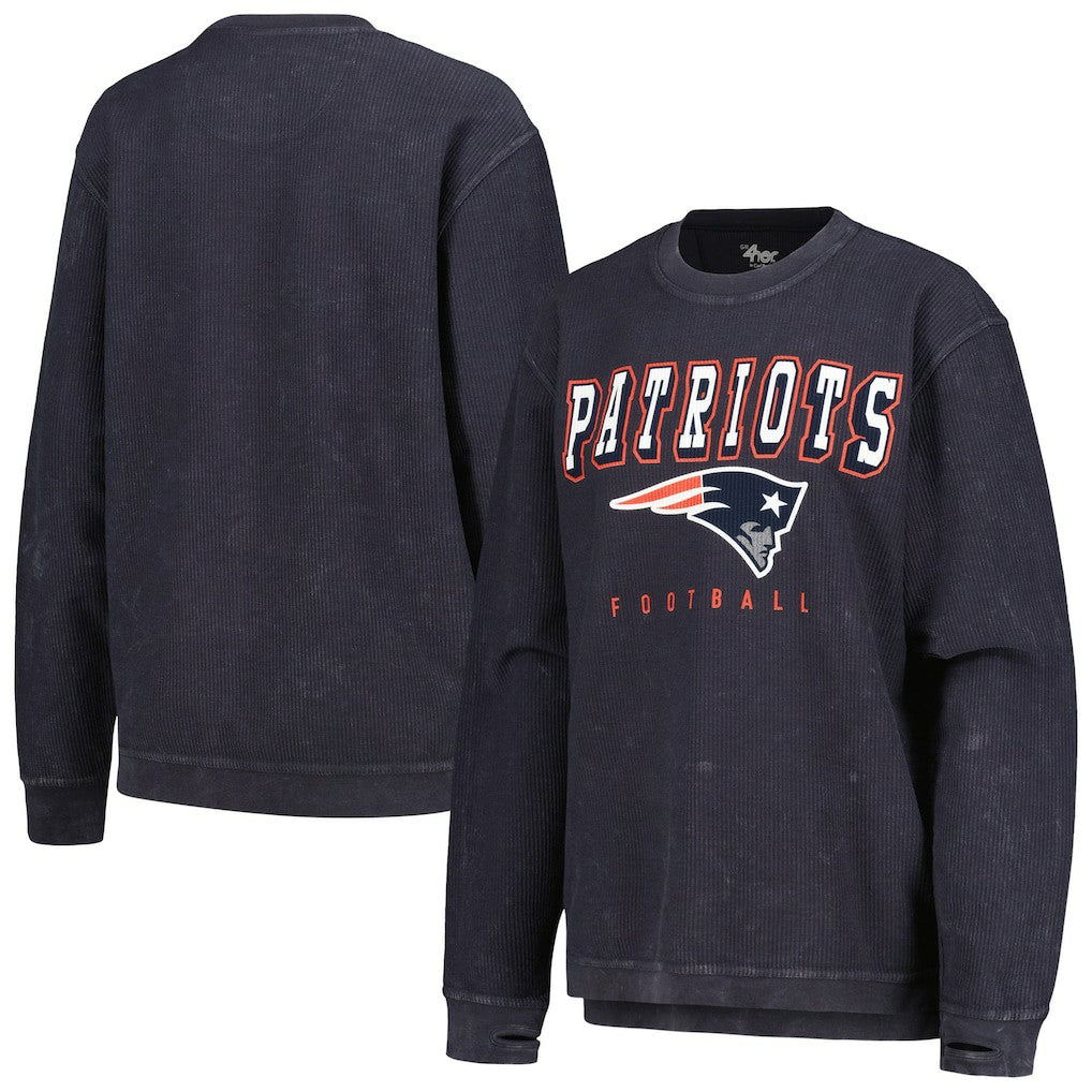 New England Patriots G-III 4Her by Carl Banks Women's Comfy Cord Pullover Sweatshirt | NFL Outlet