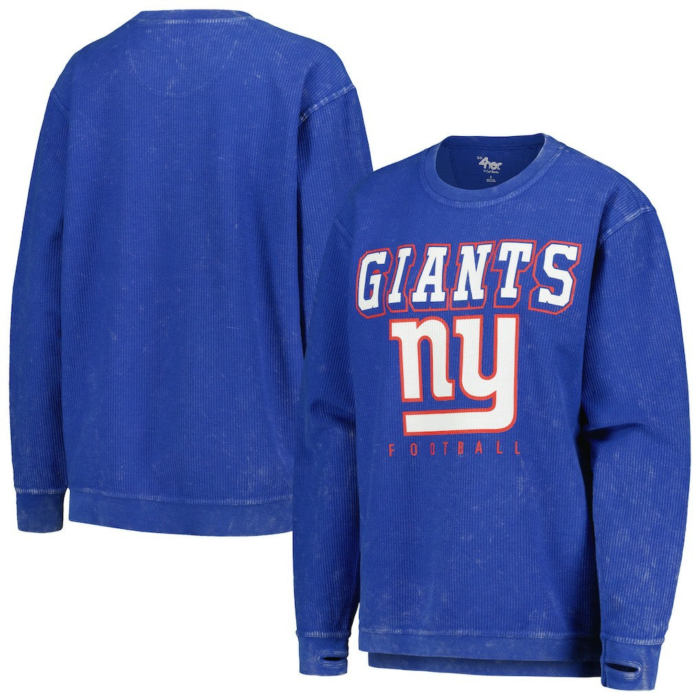 New York Giants G-III 4Her by Carl Banks Women's Comfy Cord Pullover Sweatshirt | NFL Outlet
