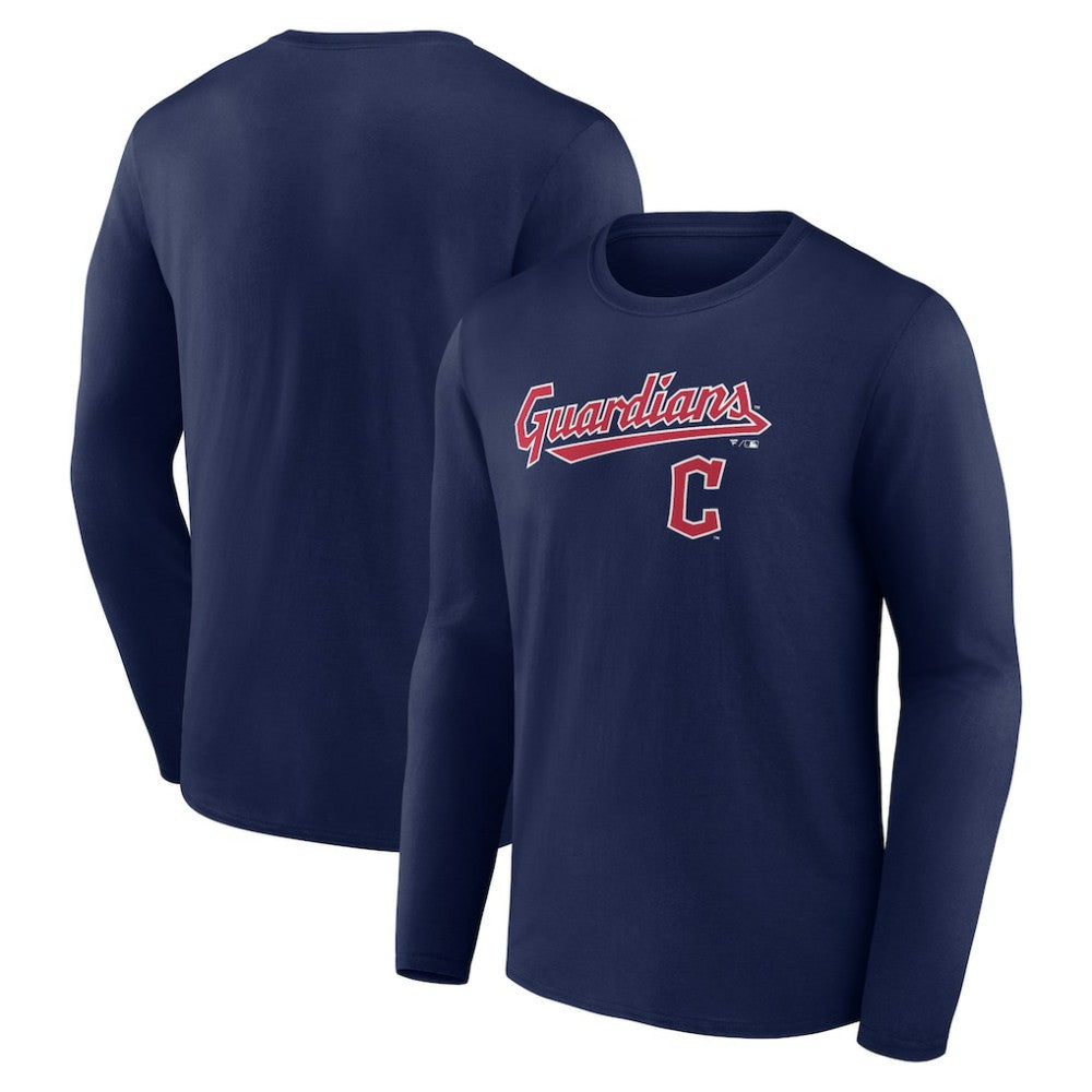 Cleveland Guardians Team Lockup Long Sleeve T-Shirt - MLB T-shirts
