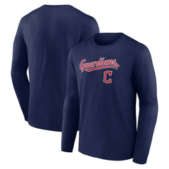 Cleveland Guardians Team Lockup Long Sleeve T-Shirt - MLB T-shirts