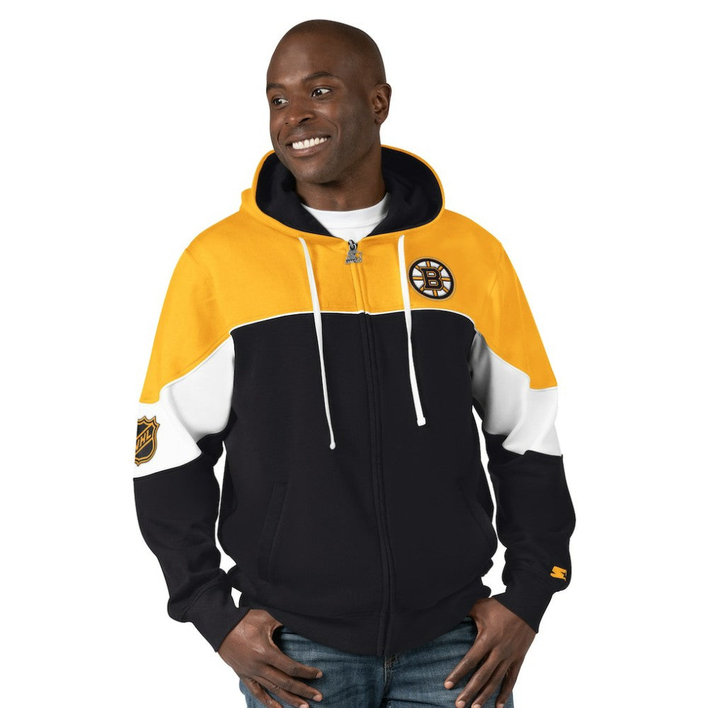 Boston Bruins Starter Power Forward Full-Zip Hoodie -  NHL Hoodies