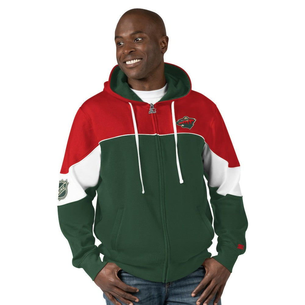 Minnesota Wild Starter Power Forward Full-Zip Hoodie -  NHL Hoodies