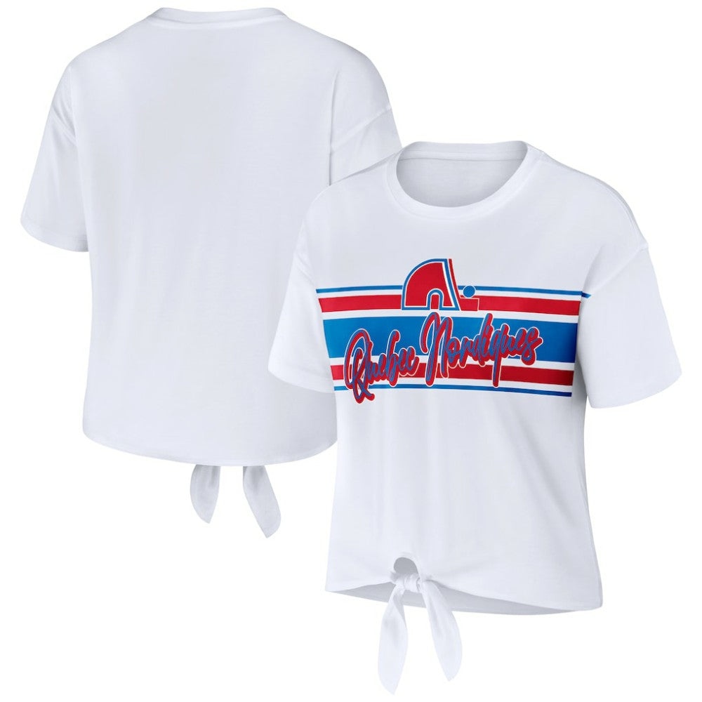 Colorado Avalanche WEAR by Erin Andrews Women's Front Knot T-Shirt -  NHL T-shirts