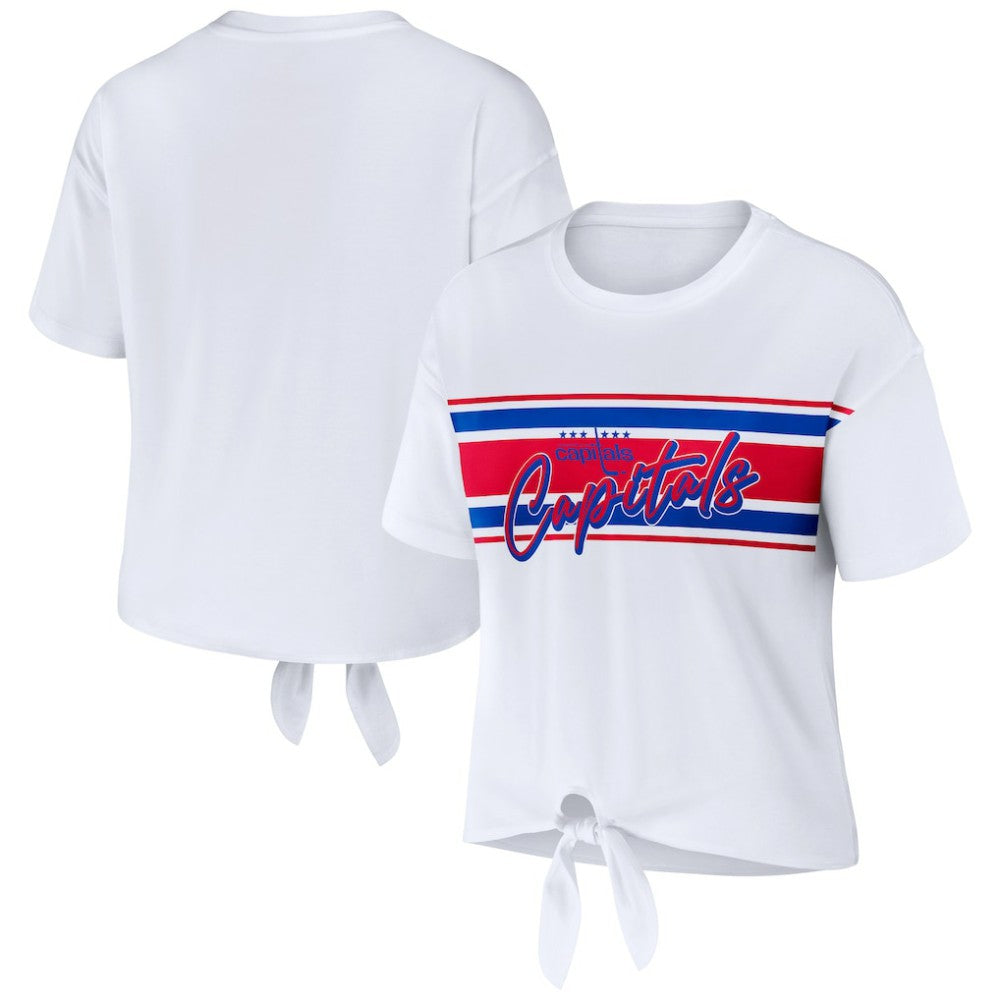 Washington Capitals WEAR by Erin Andrews Women's Front Knot T-Shirt -  NHL T-shirts