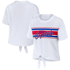 Washington Capitals WEAR by Erin Andrews Women's Front Knot T-Shirt -  NHL T-shirts