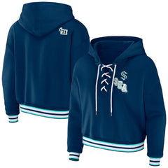 Seattle Kraken WEAR by Erin Andrews Women's Lace-Up Pullover Hoodie -  NHL Hoodies