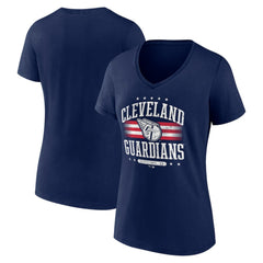 Cleveland Guardians Women's Americana Team V-Neck T-Shirt - MLB T-shirts
